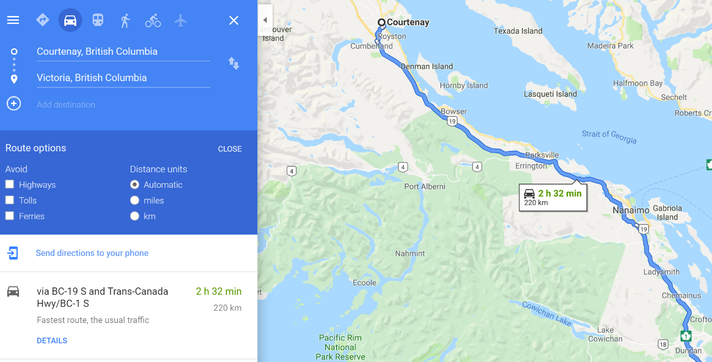 Image of a google map